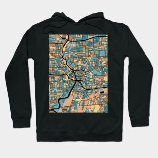 Rochester Map Pattern in Mid Century Pastel Hoodie